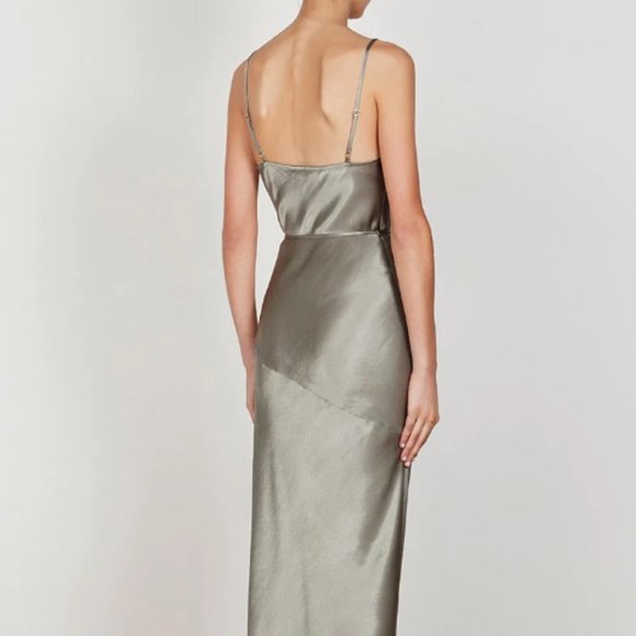 SHONA JOY LA LUNE BIAS COWL MAXI DRESS - SAGE - Picture 4 of 5